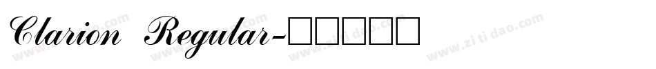 Clarion Regular字体转换